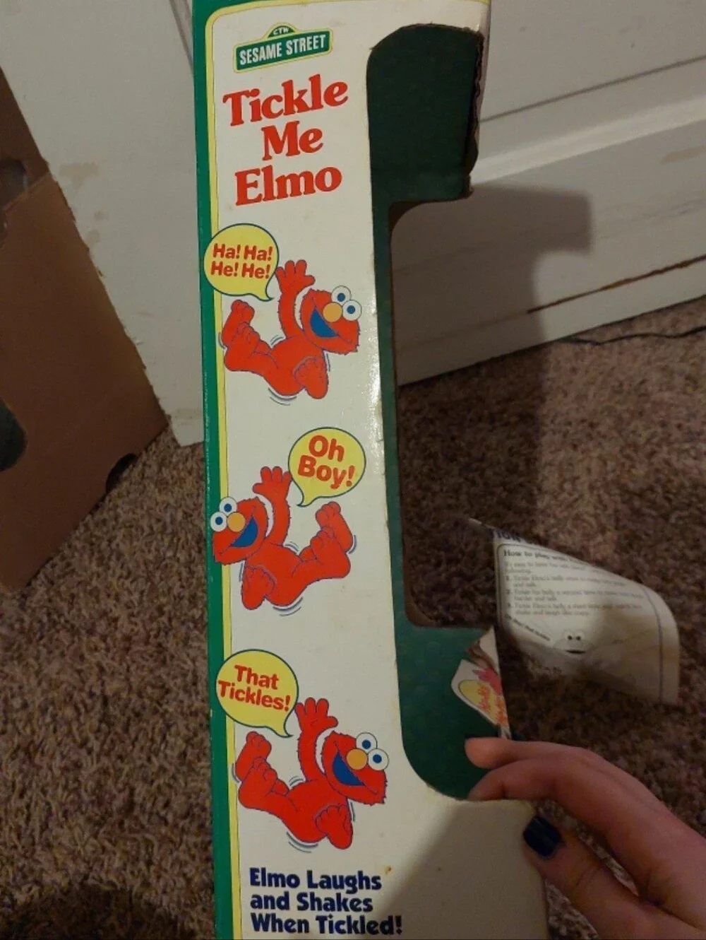 Plush Toy Tick me Elmo from 1996 Vintage